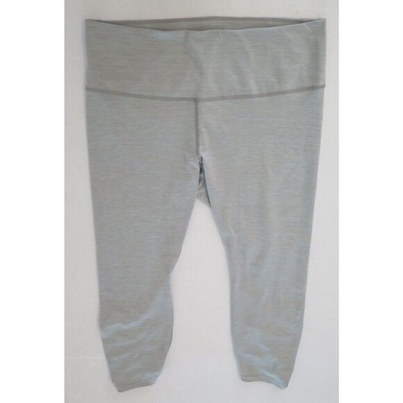 Nike Yoga CU8607 073 Women's Plus Sz 2X Gray Ruched Calf Yoga 7/8 Tights - Picture 1 of 7